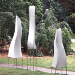 Spirit Vessels, Installation ViewForest Hills Cemetery, Boston, MA120"h x 34"d x 21"d, 144"h x 29"w x 29"d, 168"h x 18"w x 18"d