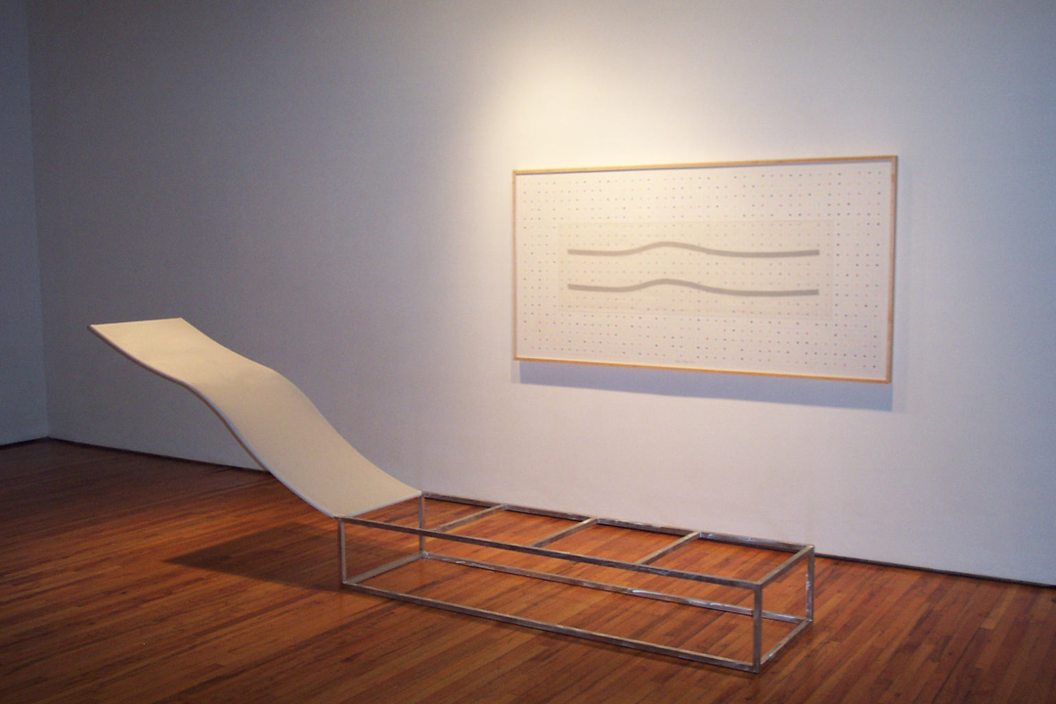 Cantilevered Plane, Installation View 48” at end of cantilever, 14”h boxed structure x 164”w x 26”d